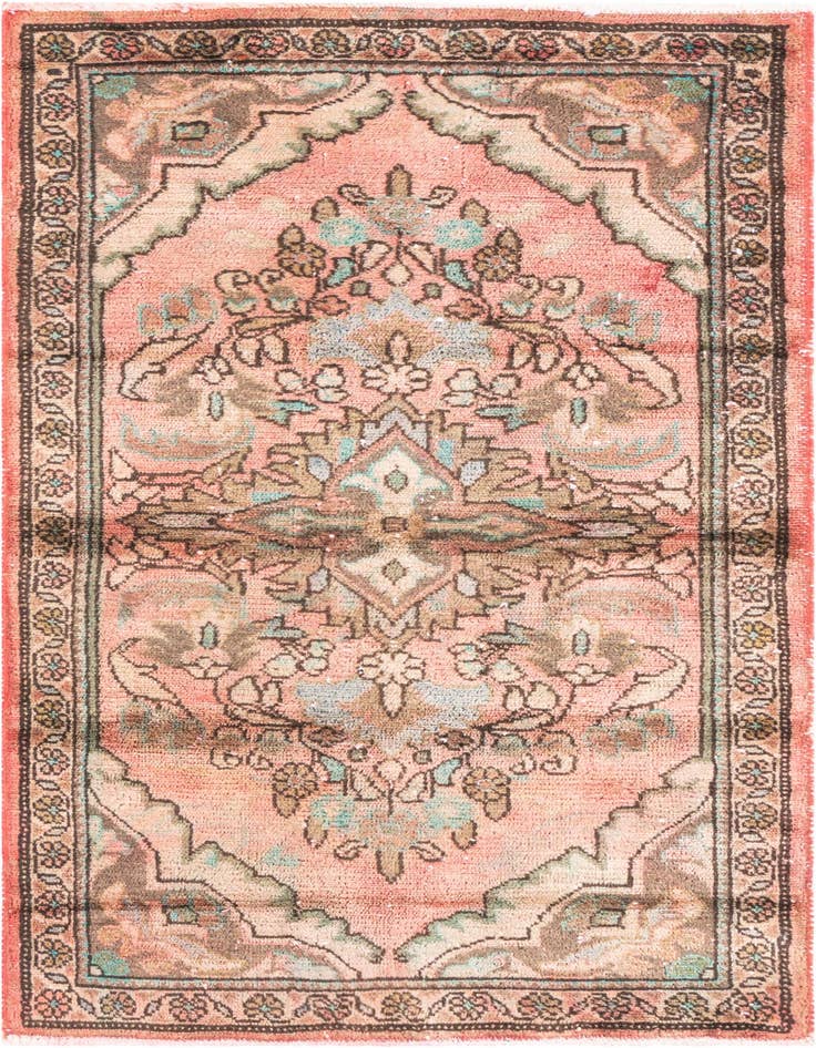 Detail image of 2' 5 x 4' 4 Hand Knotted Ultra Vintage Persian Wool Rug