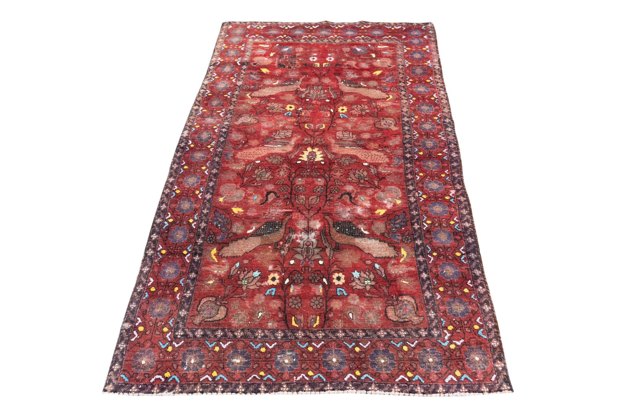 3' 6 x 6' 5 Hand Knotted Ultra Vintage Persian Wool Rug