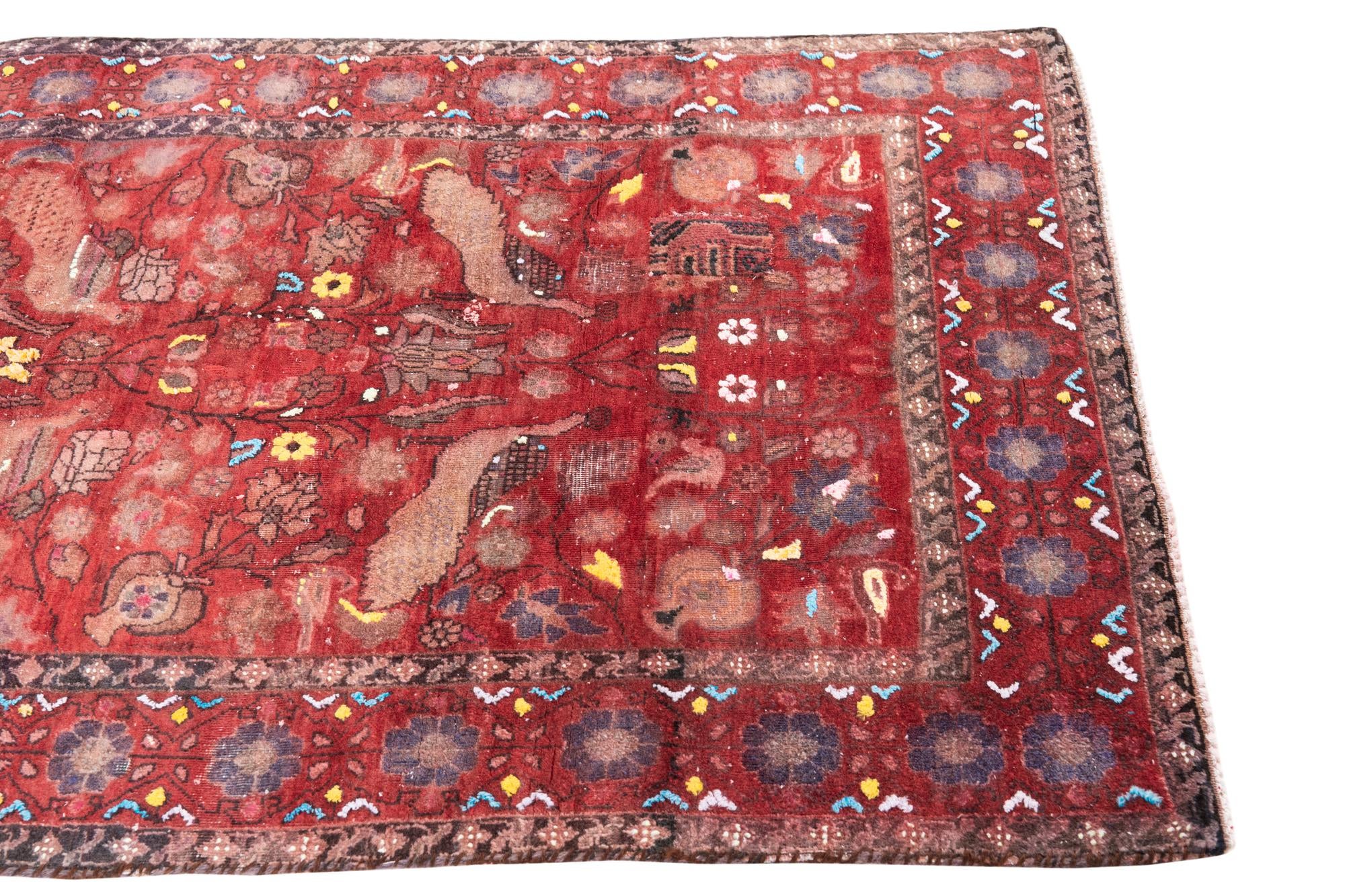 3' 6 x 6' 5 Hand Knotted Ultra Vintage Persian Wool Rug