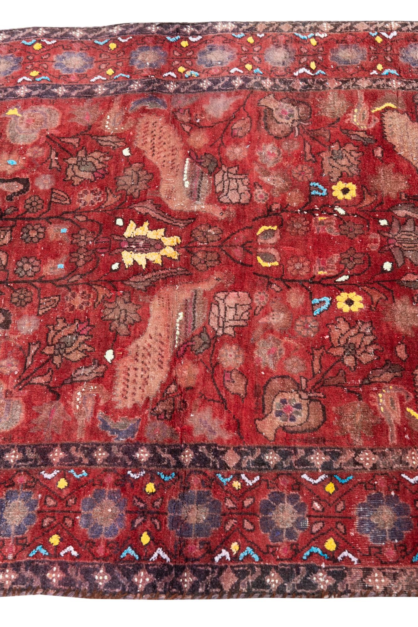3' 6 x 6' 5 Hand Knotted Ultra Vintage Persian Wool Rug