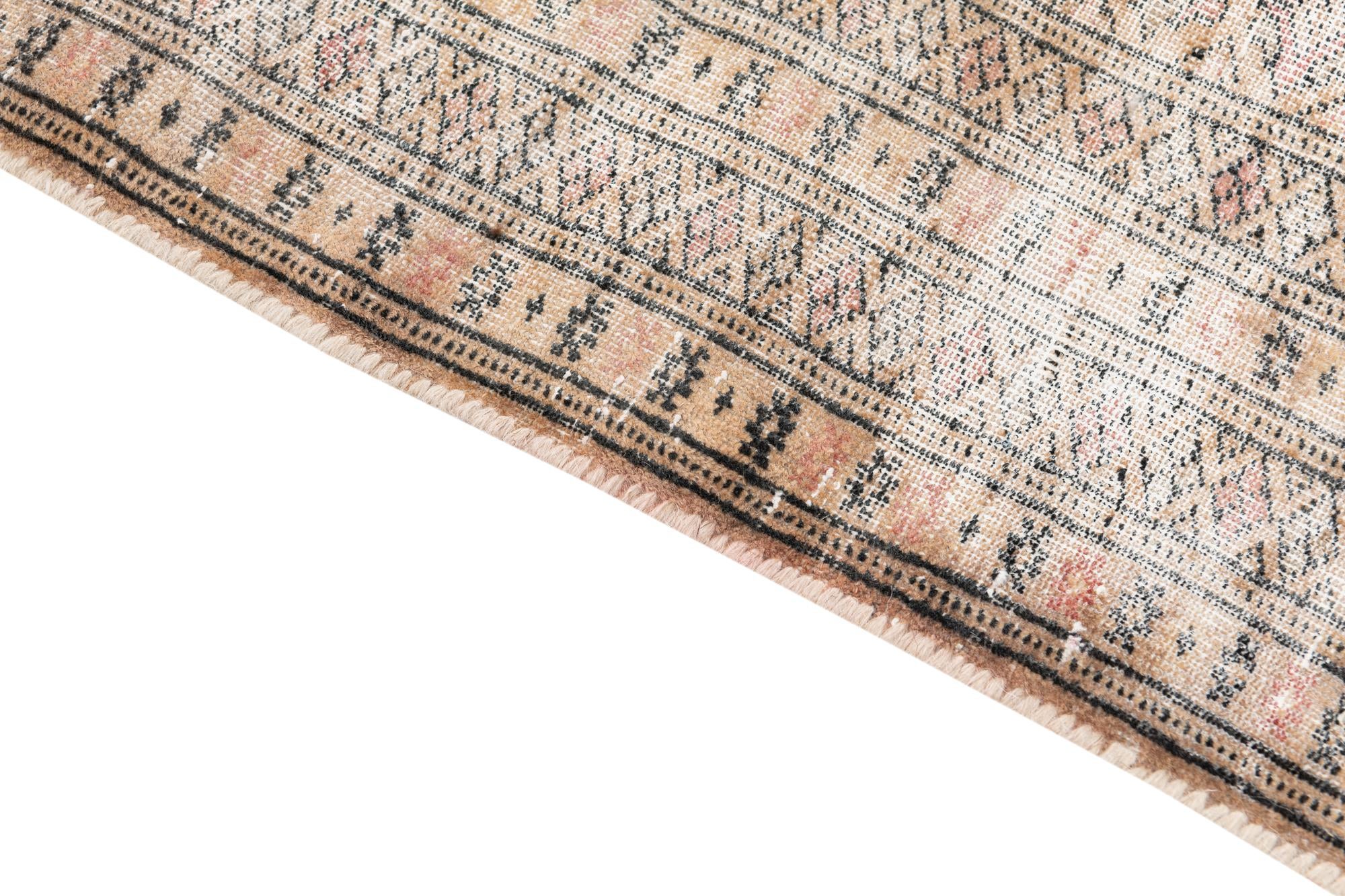 7' x 9' 9 Hand Knotted Ultra Vintage Persian Wool Rug