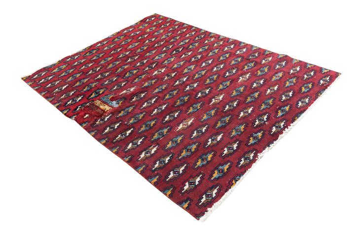 4' 7 x 6' Hand Knotted Ultra Vintage Persian Wool Rug