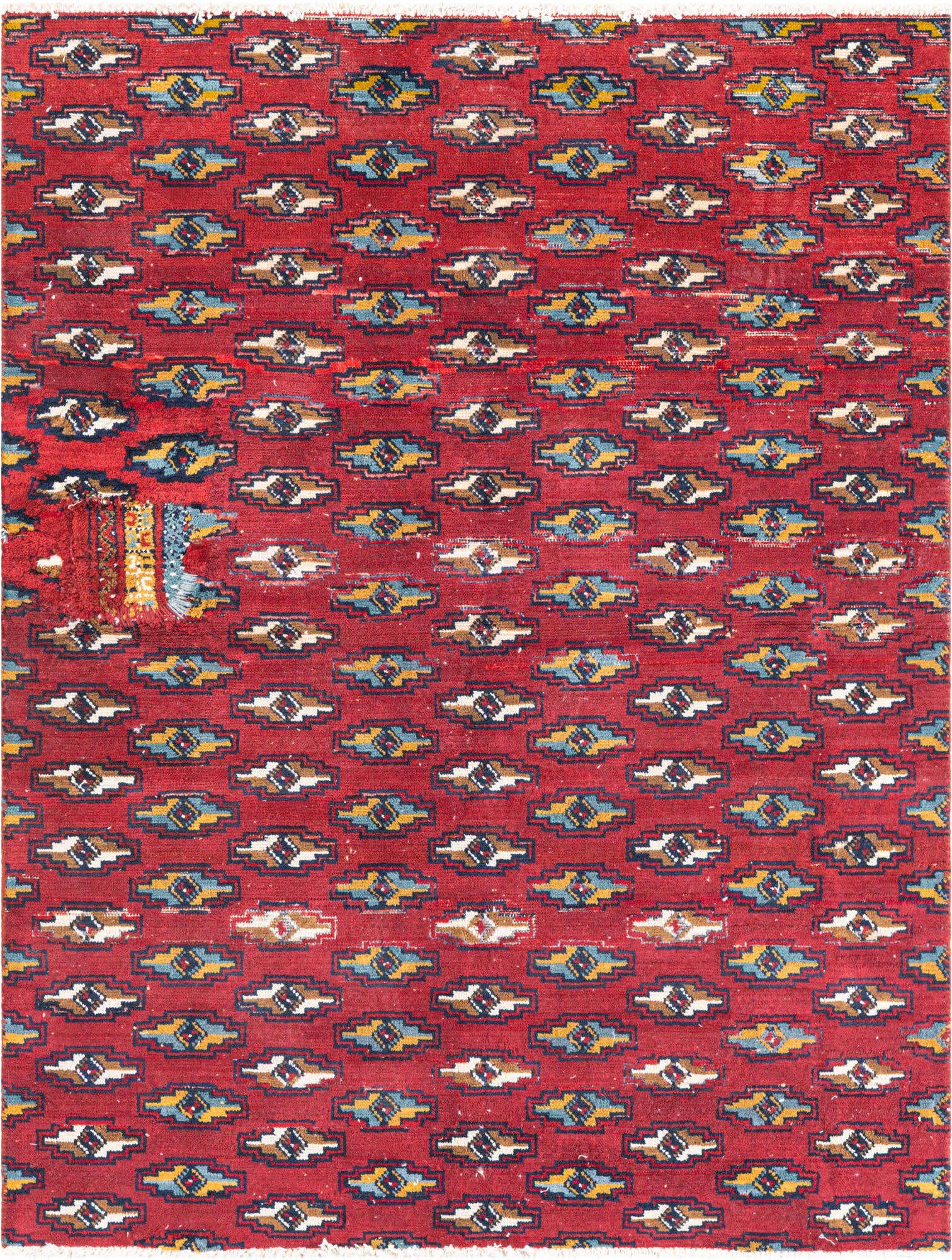 4' 7 x 6' Hand Knotted Ultra Vintage Persian Wool Rug