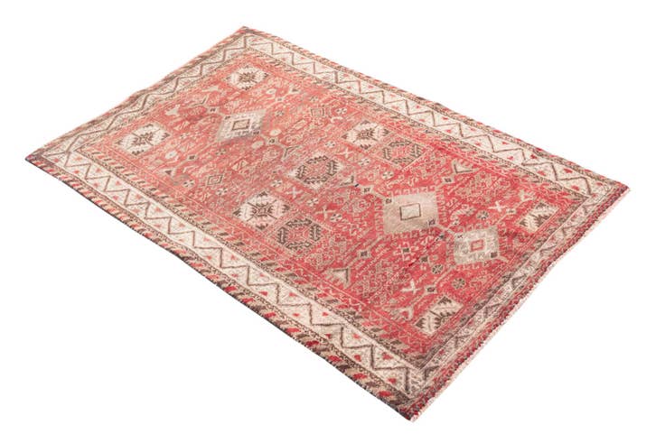 Detail image of 2' 9 x 4' 5 Hand Knotted Ultra Vintage Persian Wool Rug