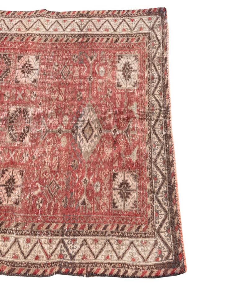 Detail image of 2' 9 x 4' 5  Hand Knotted Ultra Vintage Persian Wool Rug