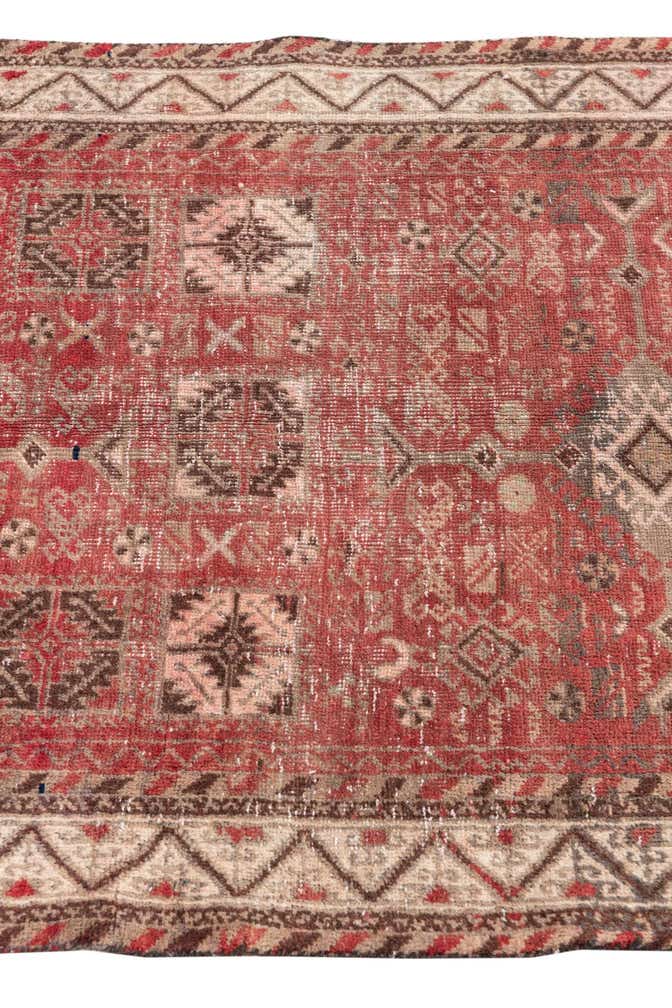 2' 9 x 4' 5 Hand Knotted Ultra Vintage Persian Wool Rug