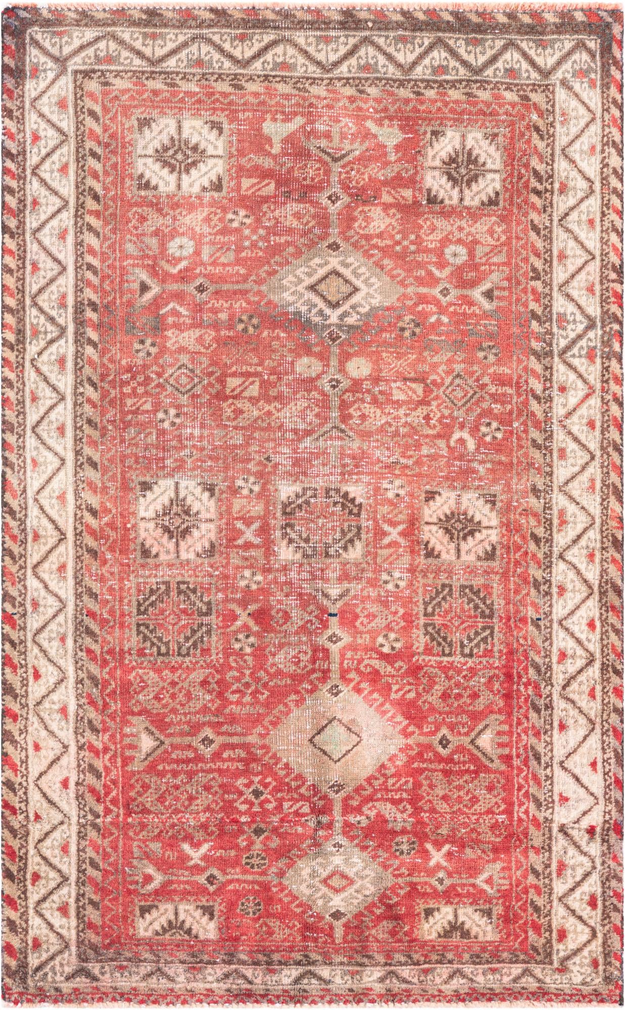 2' 9 x 4' 5 Hand Knotted Ultra Vintage Persian Wool Rug