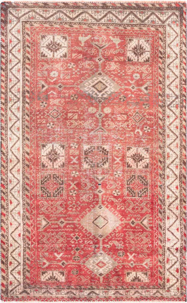 2' 9 x 4' 5 Hand Knotted Ultra Vintage Persian Wool Rug