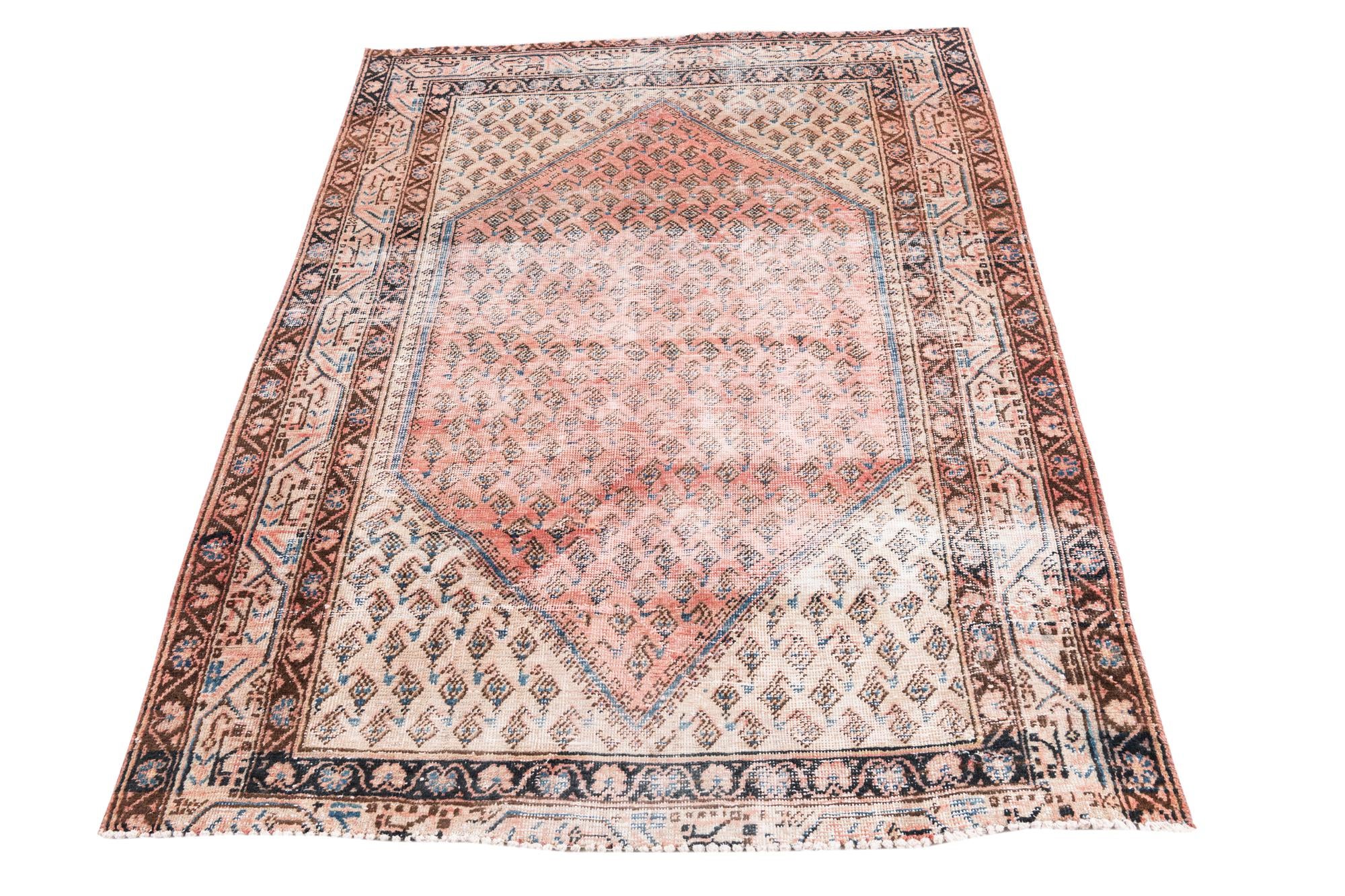 4' 2 x 6' Hand Knotted Ultra Vintage Persian Wool Rug