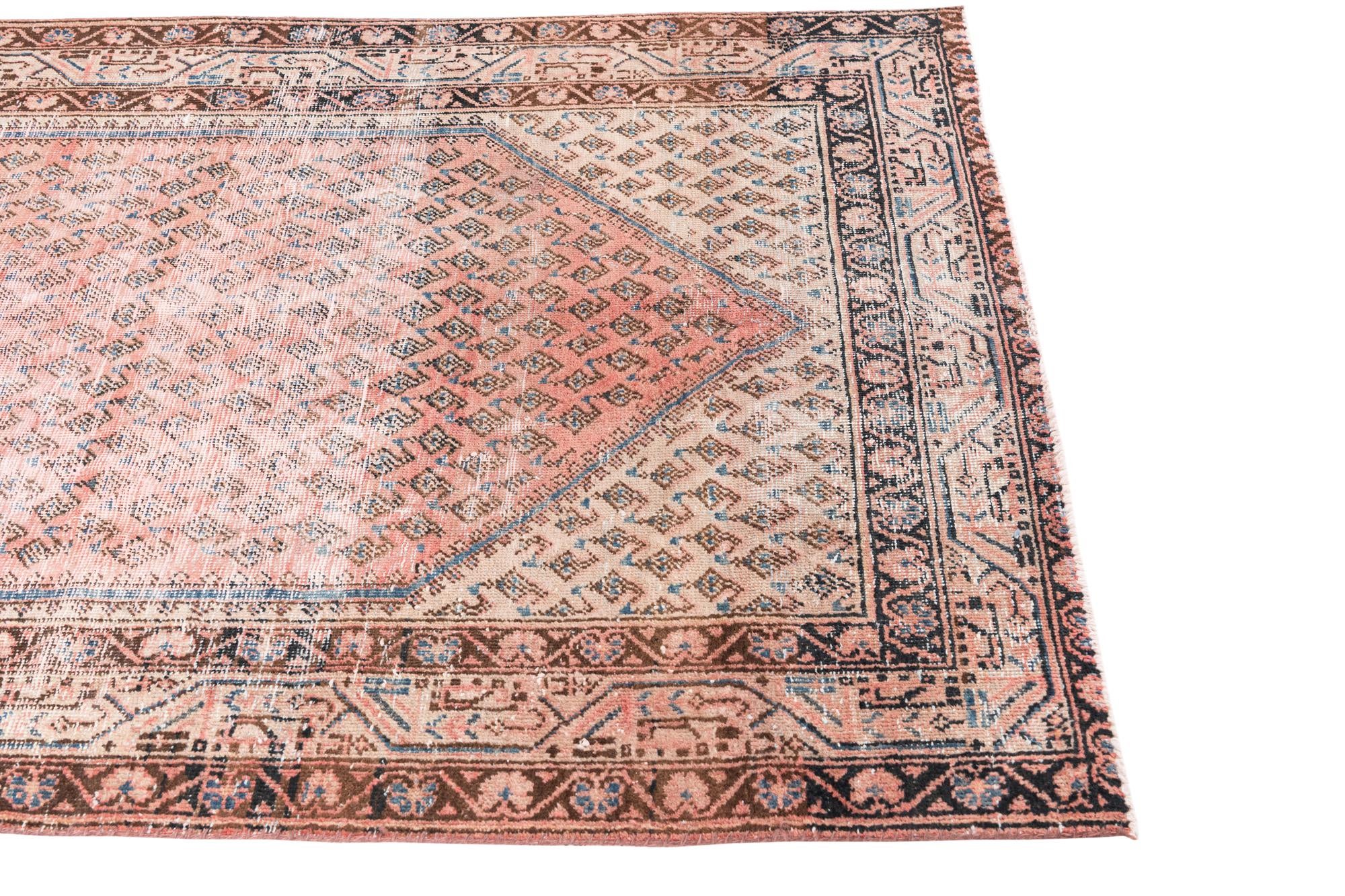 4' 2 x 6' Hand Knotted Ultra Vintage Persian Wool Rug