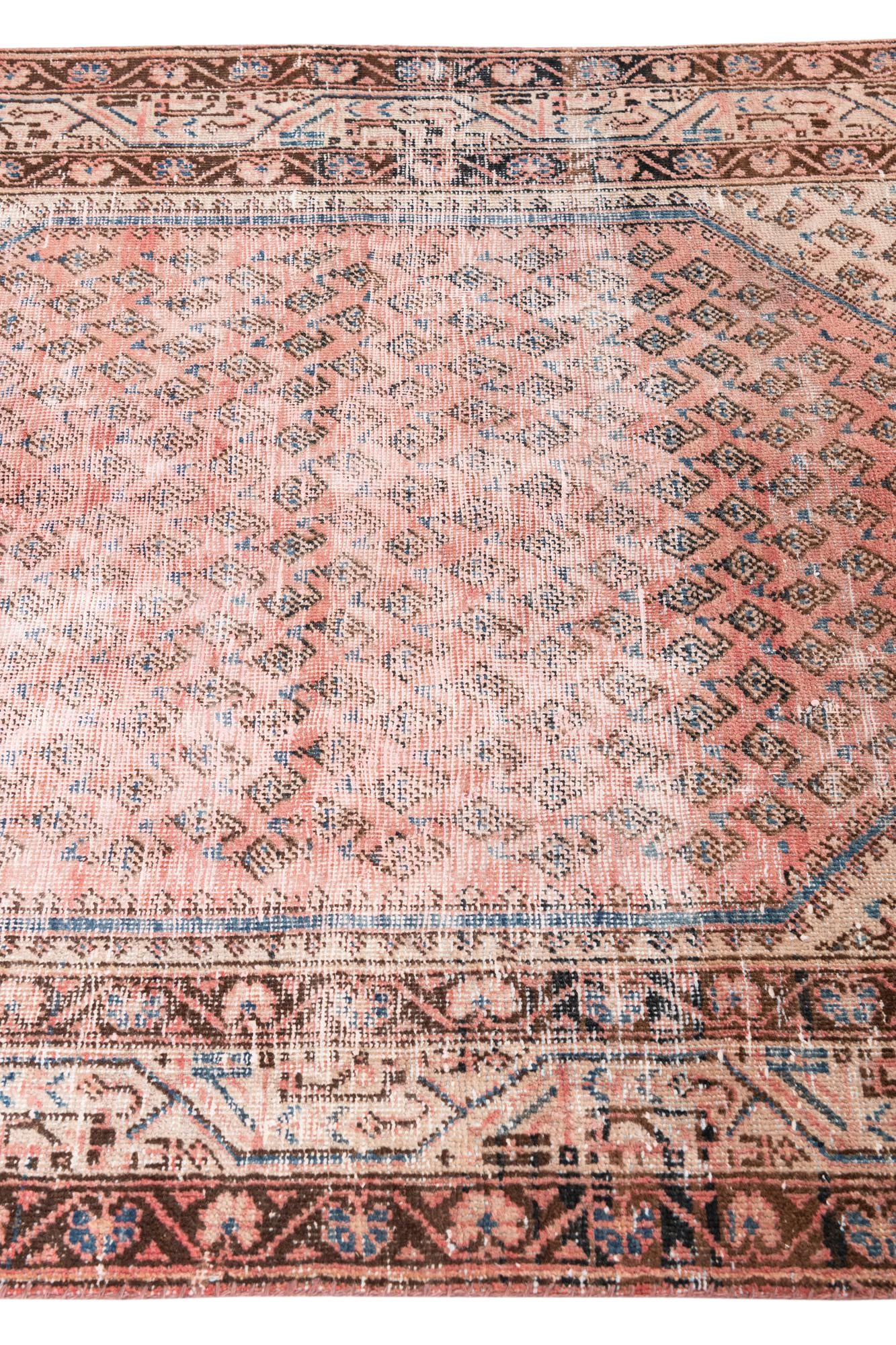 4' 2 x 6' Hand Knotted Ultra Vintage Persian Wool Rug