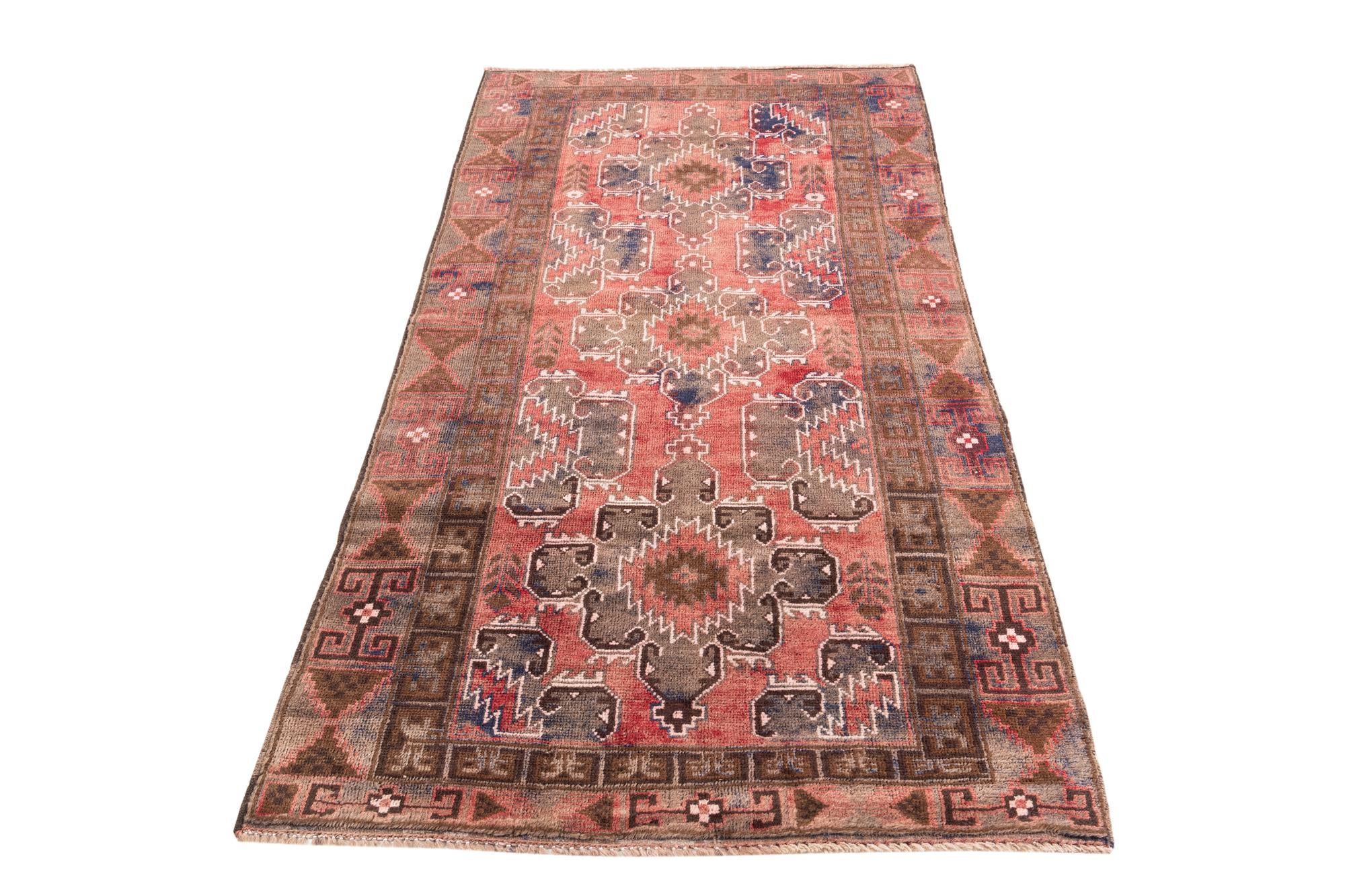 3' 6 x 6' 9 Hand Knotted Ultra Vintage Persian Wool Rug