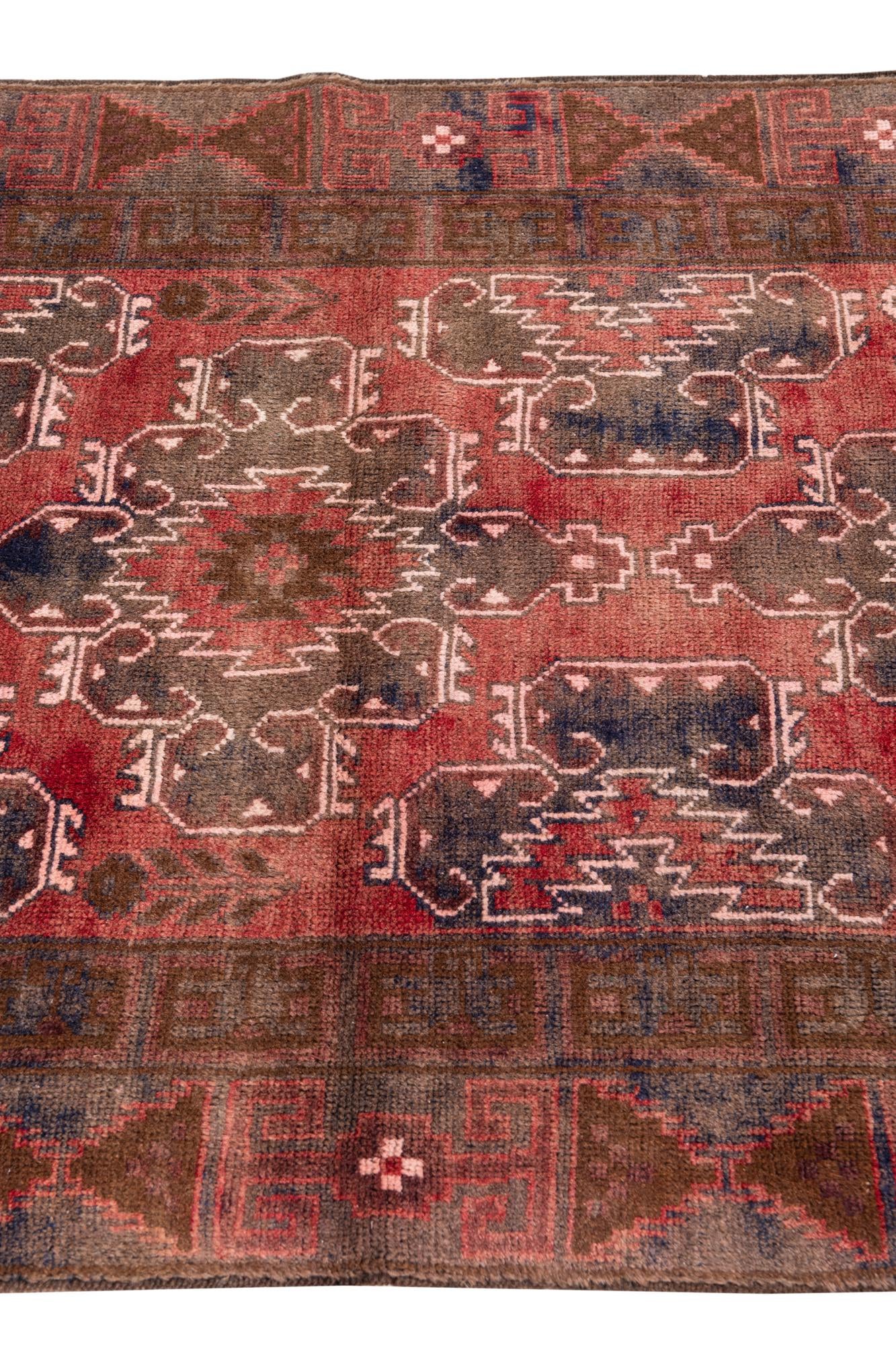 3' 6 x 6' 9 Hand Knotted Ultra Vintage Persian Wool Rug