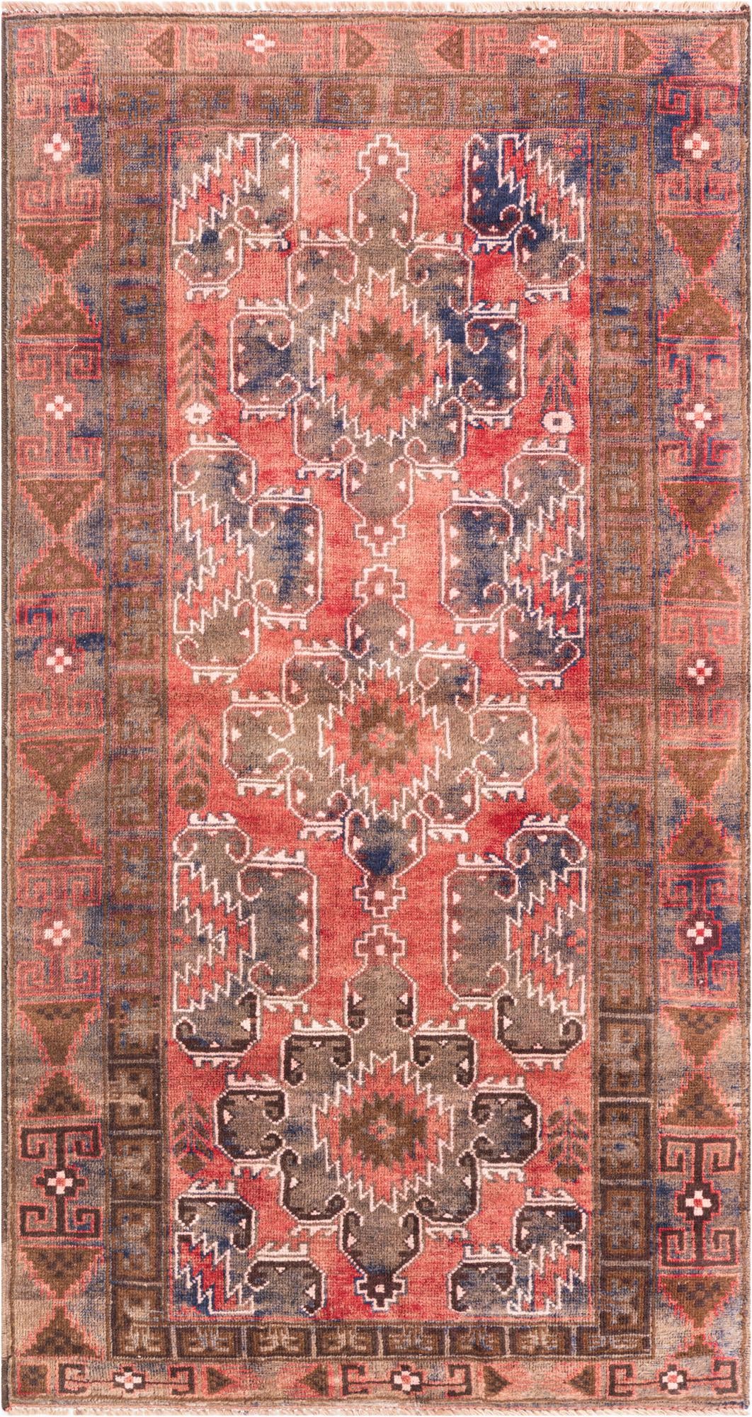 3' 6 x 6' 9 Hand Knotted Ultra Vintage Persian Wool Rug