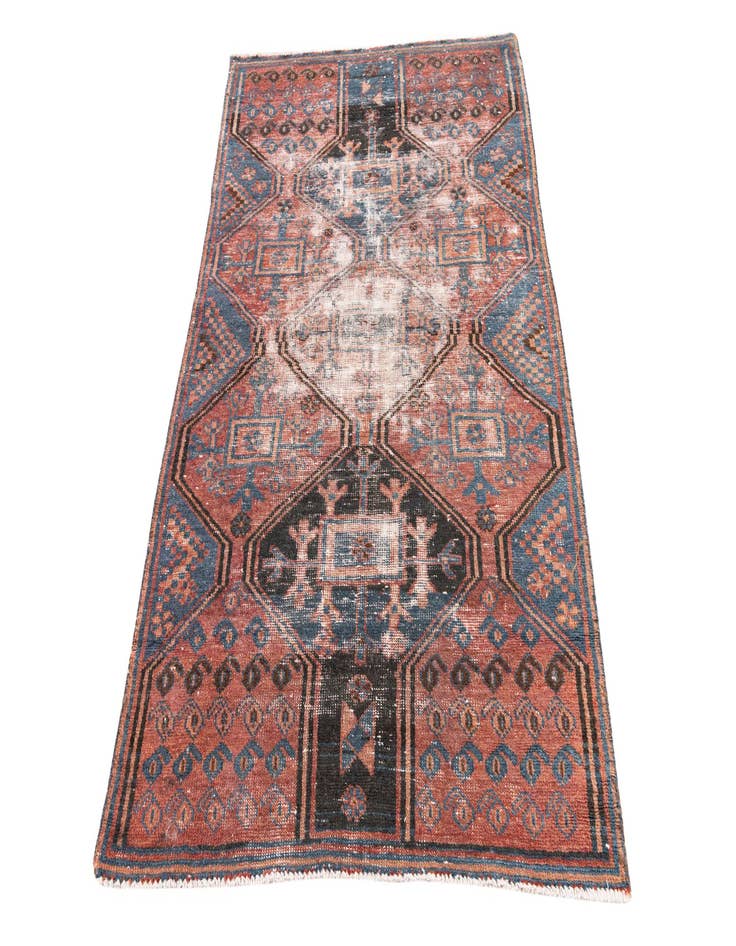 Detail image of 3' 9 x 6'  Hand Knotted Ultra Vintage Persian Wool Rug