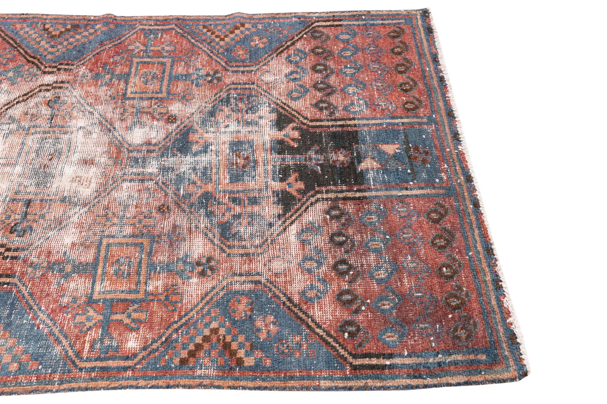 3' 9 x 6' Hand Knotted Ultra Vintage Persian Wool Rug