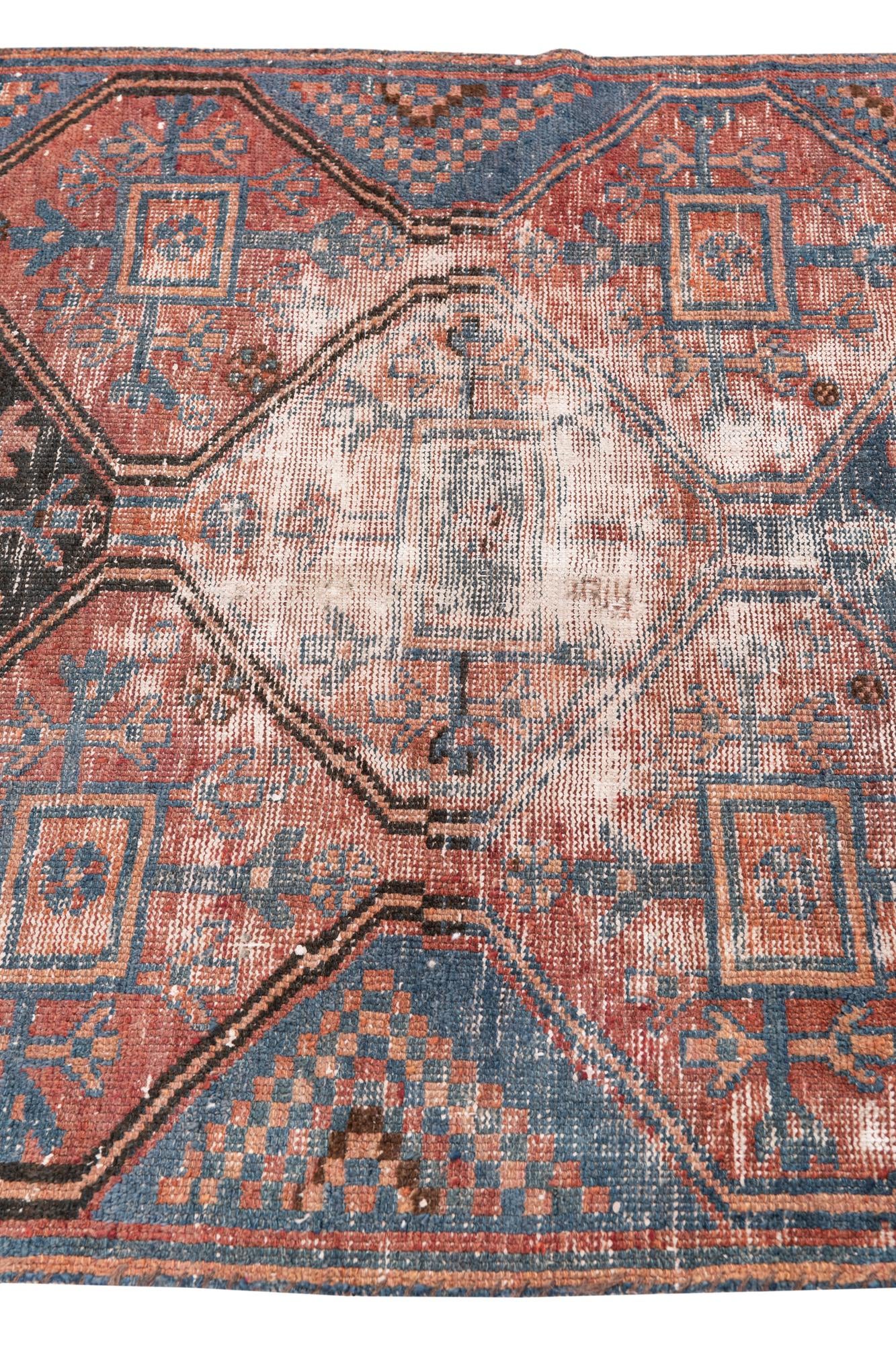 3' 9 x 6' Hand Knotted Ultra Vintage Persian Wool Rug