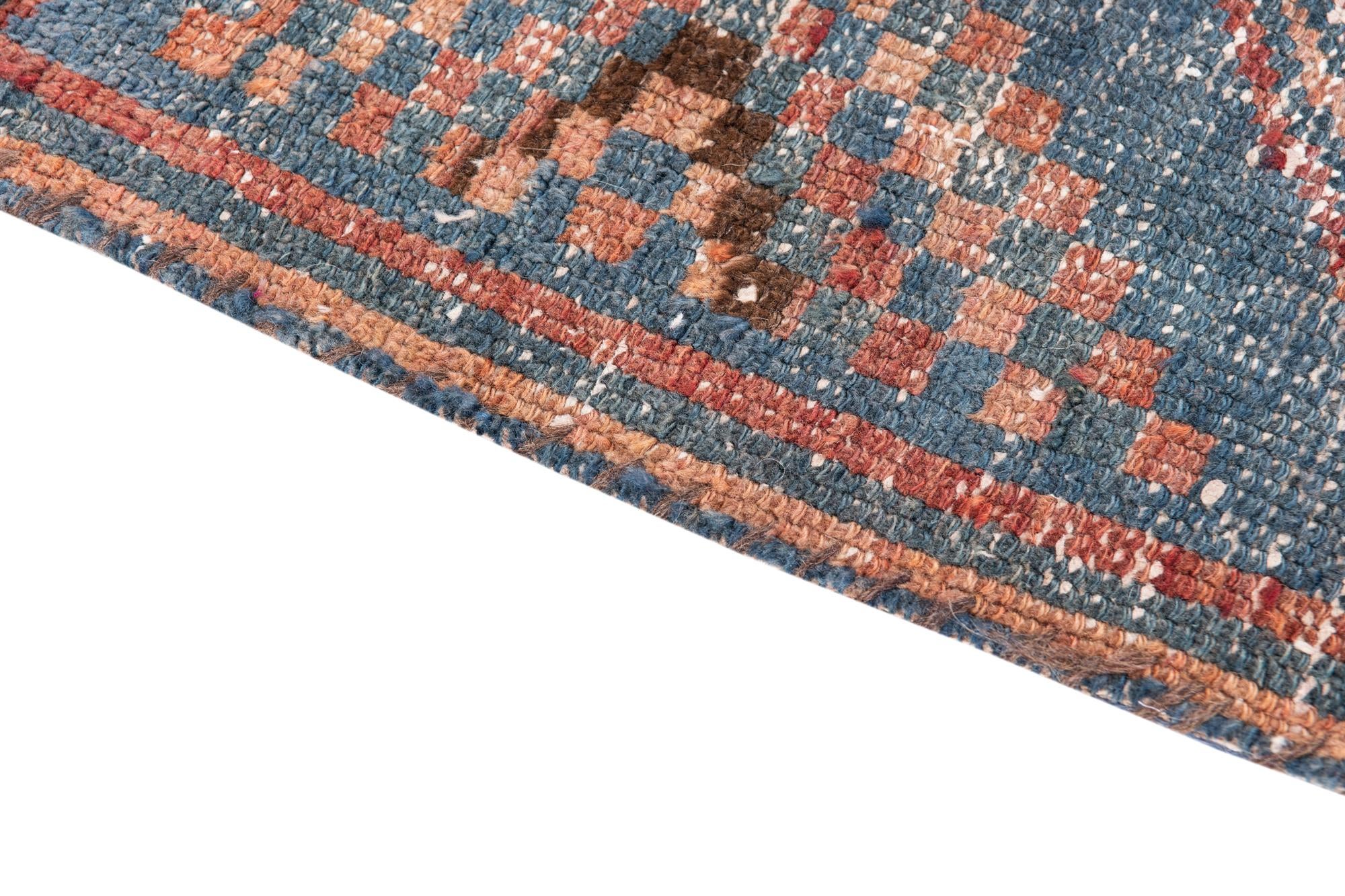 3' 9 x 6' Hand Knotted Ultra Vintage Persian Wool Rug