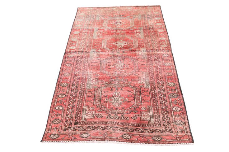 Detail image of 3' 5 x 5' 10 Hand Knotted Ultra Vintage Persian Wool Rug