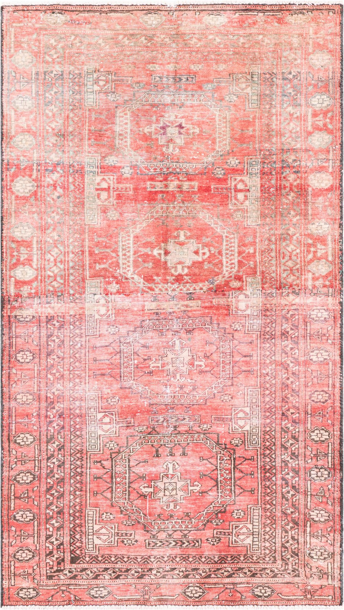 3' 5 x 5' 10 Hand Knotted Ultra Vintage Persian Wool Rug