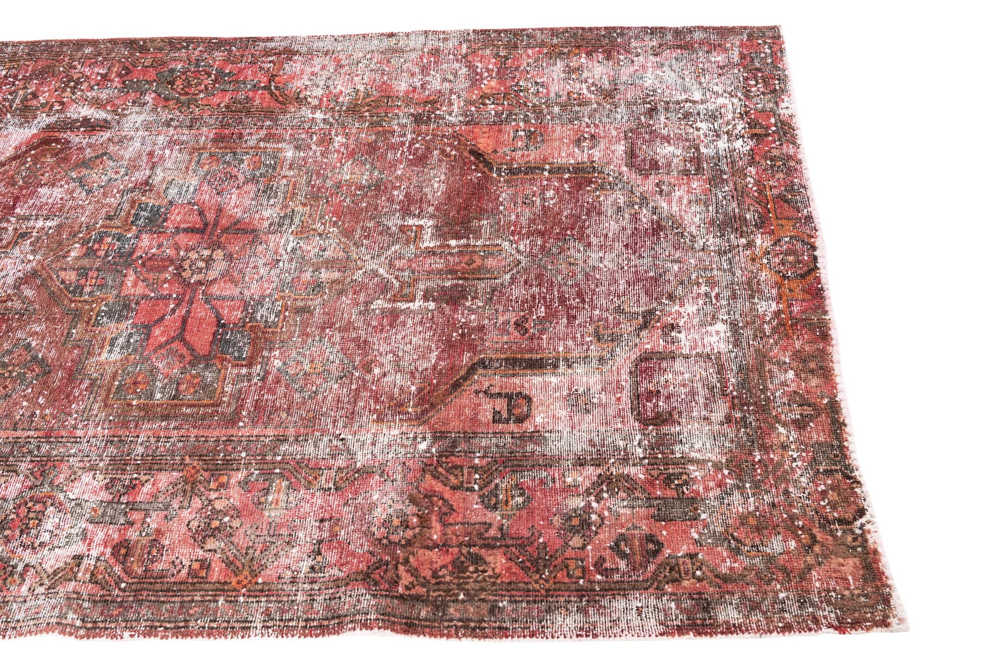 4' 4 x 6' 1 Hand Knotted Ultra Vintage Persian Wool Rug