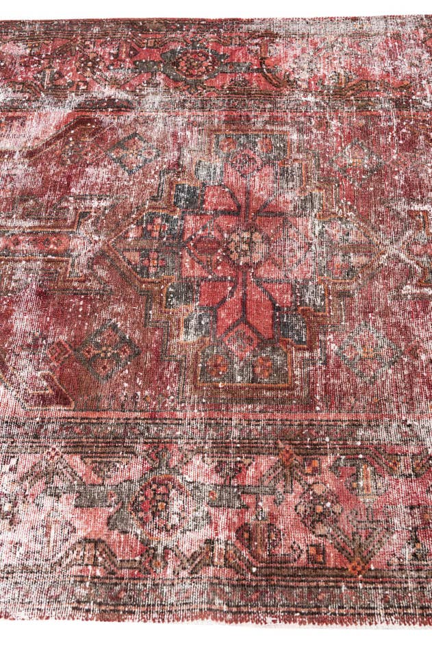 Detail image of 4' 4 x 6' 1 Hand Knotted Ultra Vintage Persian Wool Rug