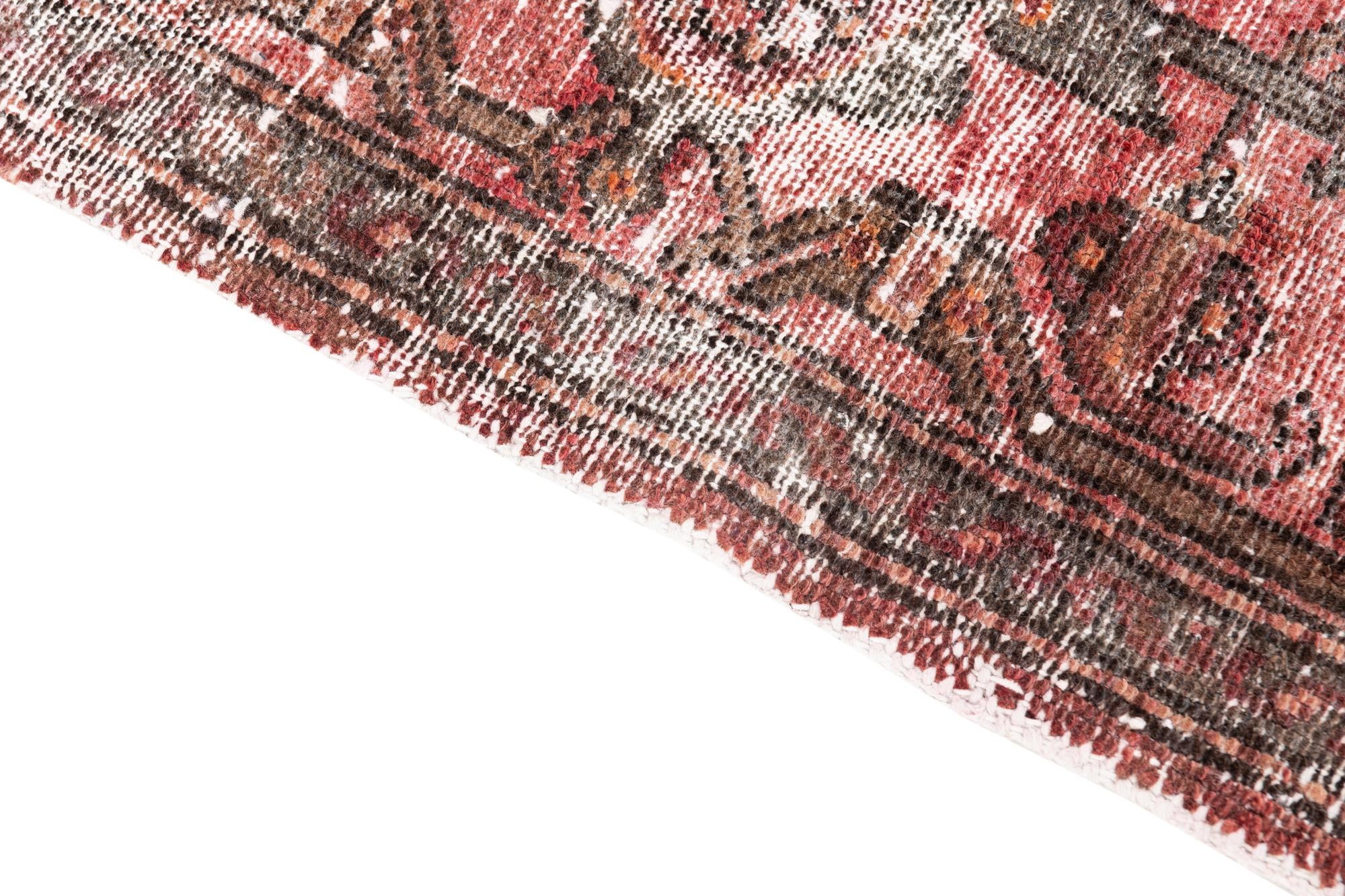 4' 4 x 6' 1 Hand Knotted Ultra Vintage Persian Wool Rug