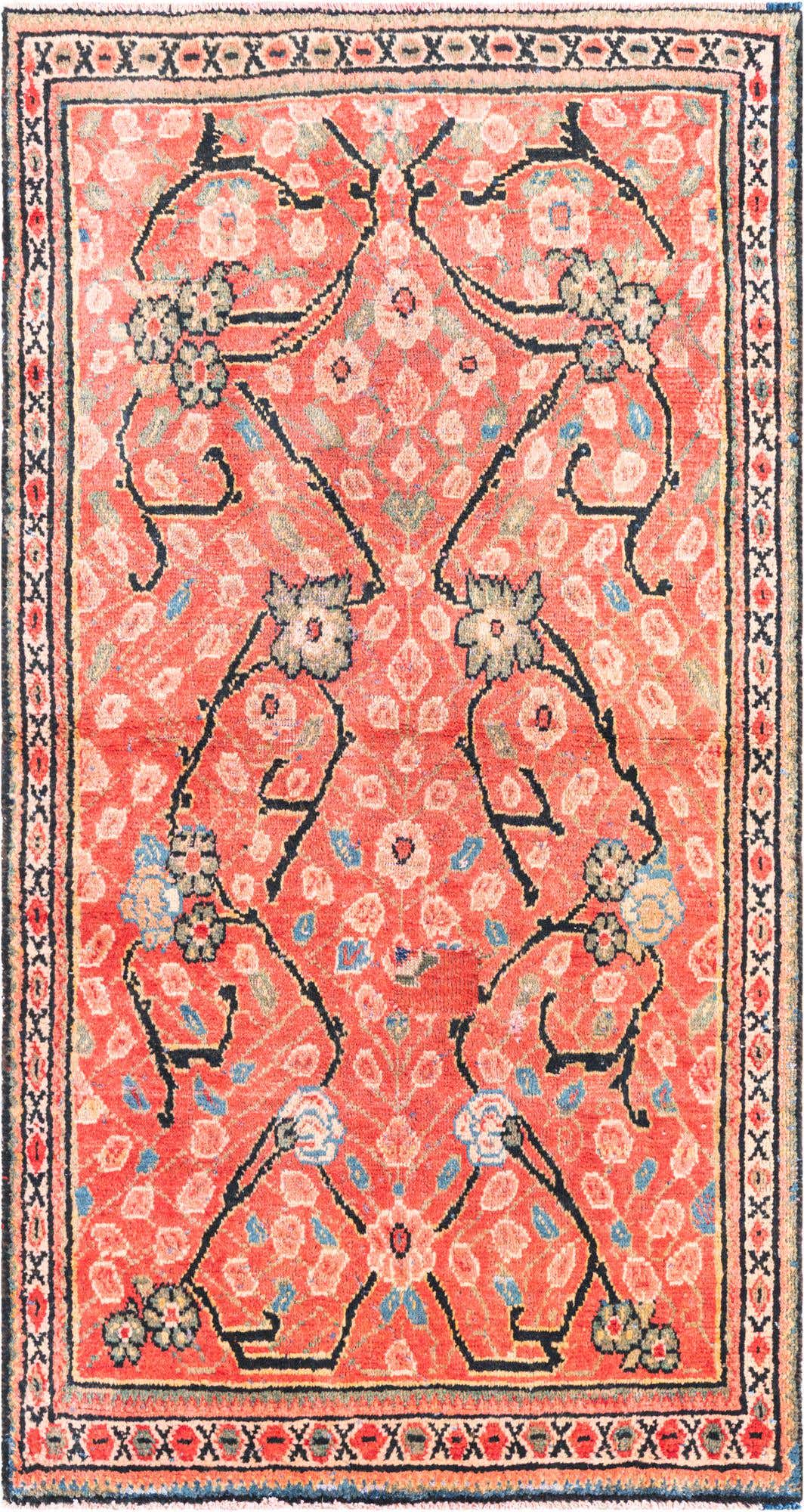 3' 5 x 6' 3 Hand Knotted Ultra Vintage Persian Wool Rug