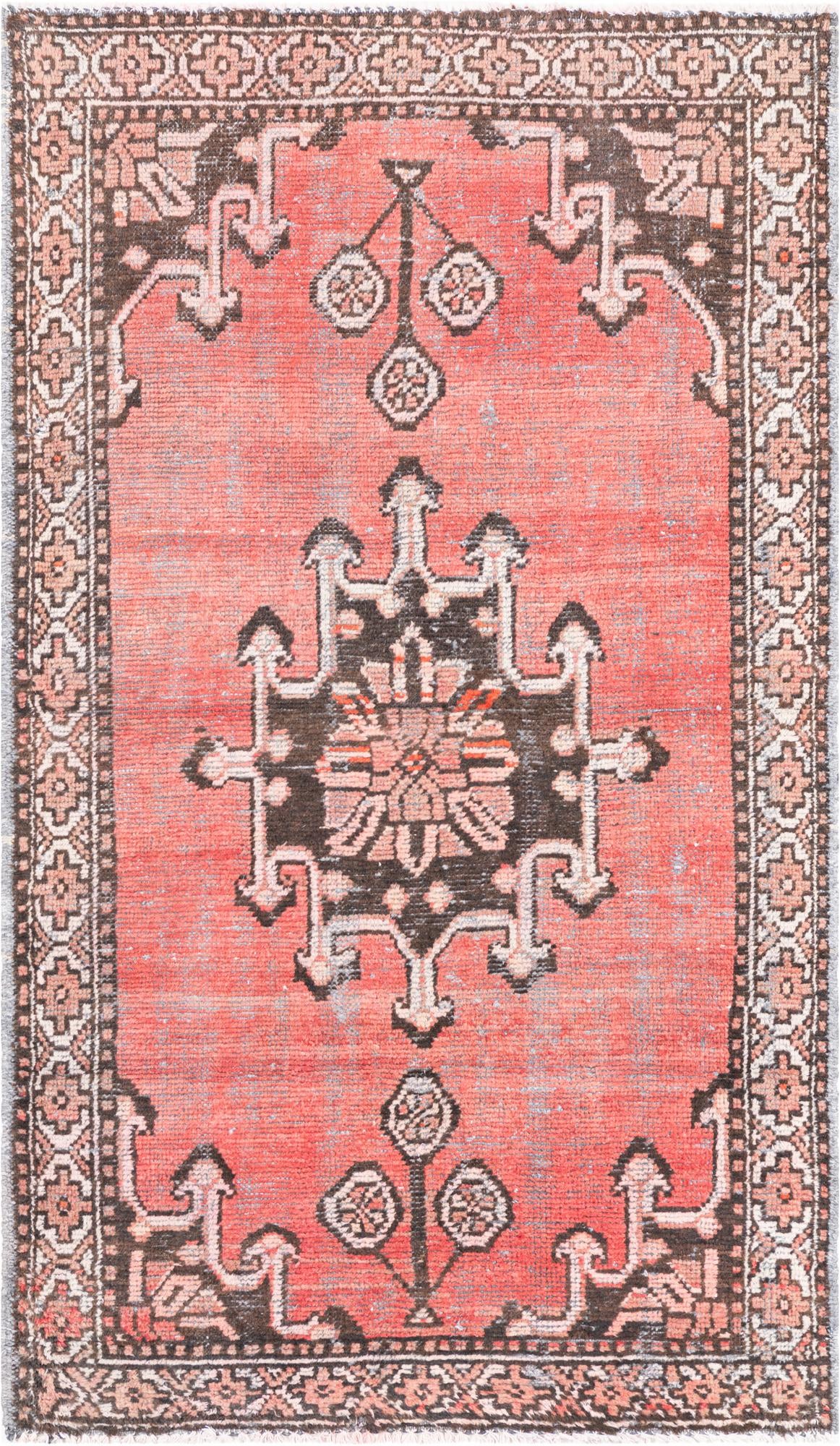 3' 9 x 6' 5 Hand Knotted Ultra Vintage Persian Wool Rug