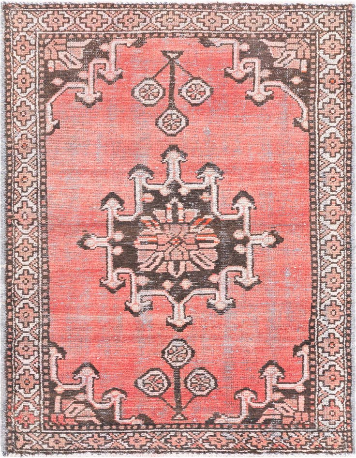 Detail image of 3' 9 x 6' 5 Hand Knotted Ultra Vintage Persian Wool Rug