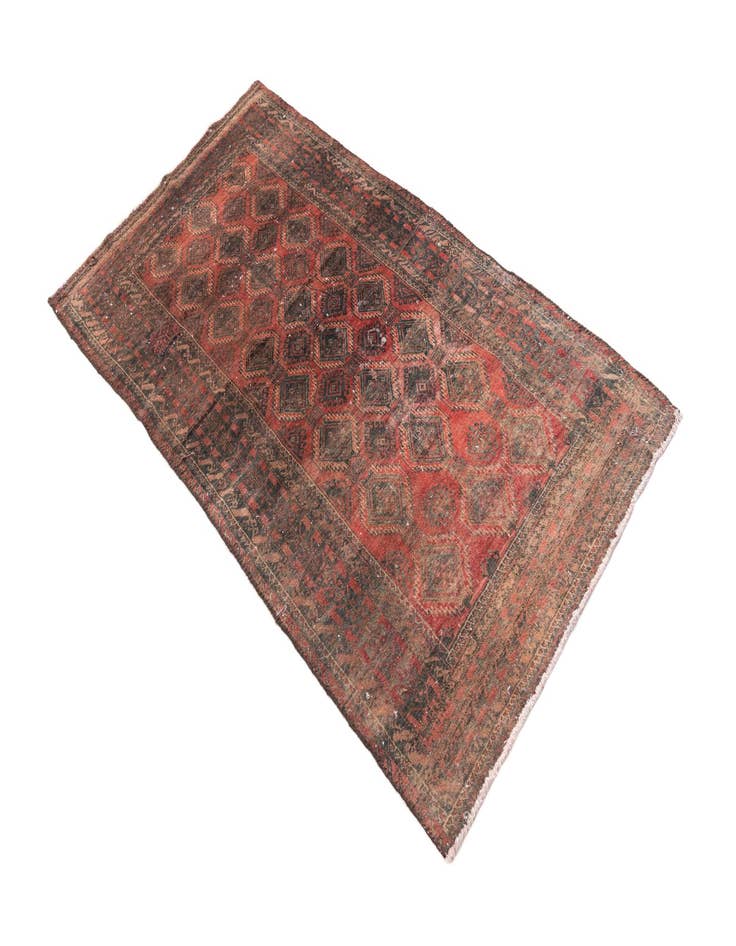 Detail image of 3' x 5' 7  Hand Knotted Ultra Vintage Persian Wool Rug