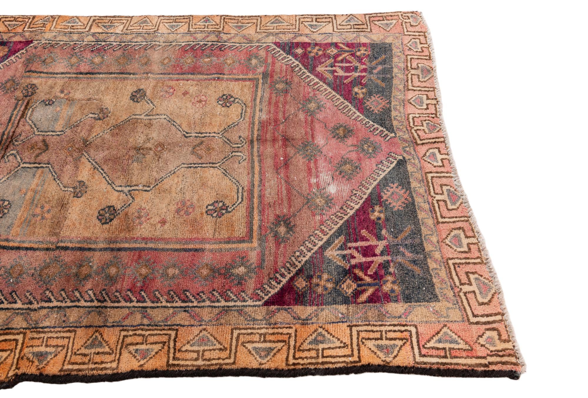 4' 9 x 5' 10 Hand Knotted Ultra Vintage Persian Wool Rug