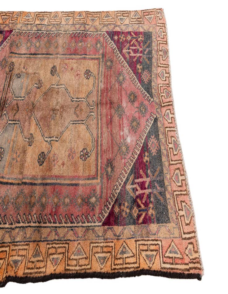 Detail image of 4' 9 x 5' 10  Hand Knotted Ultra Vintage Persian Wool Rug