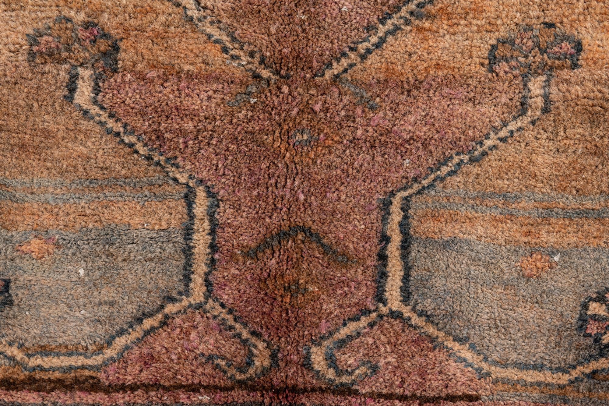 4' 9 x 5' 10 Hand Knotted Ultra Vintage Persian Wool Rug