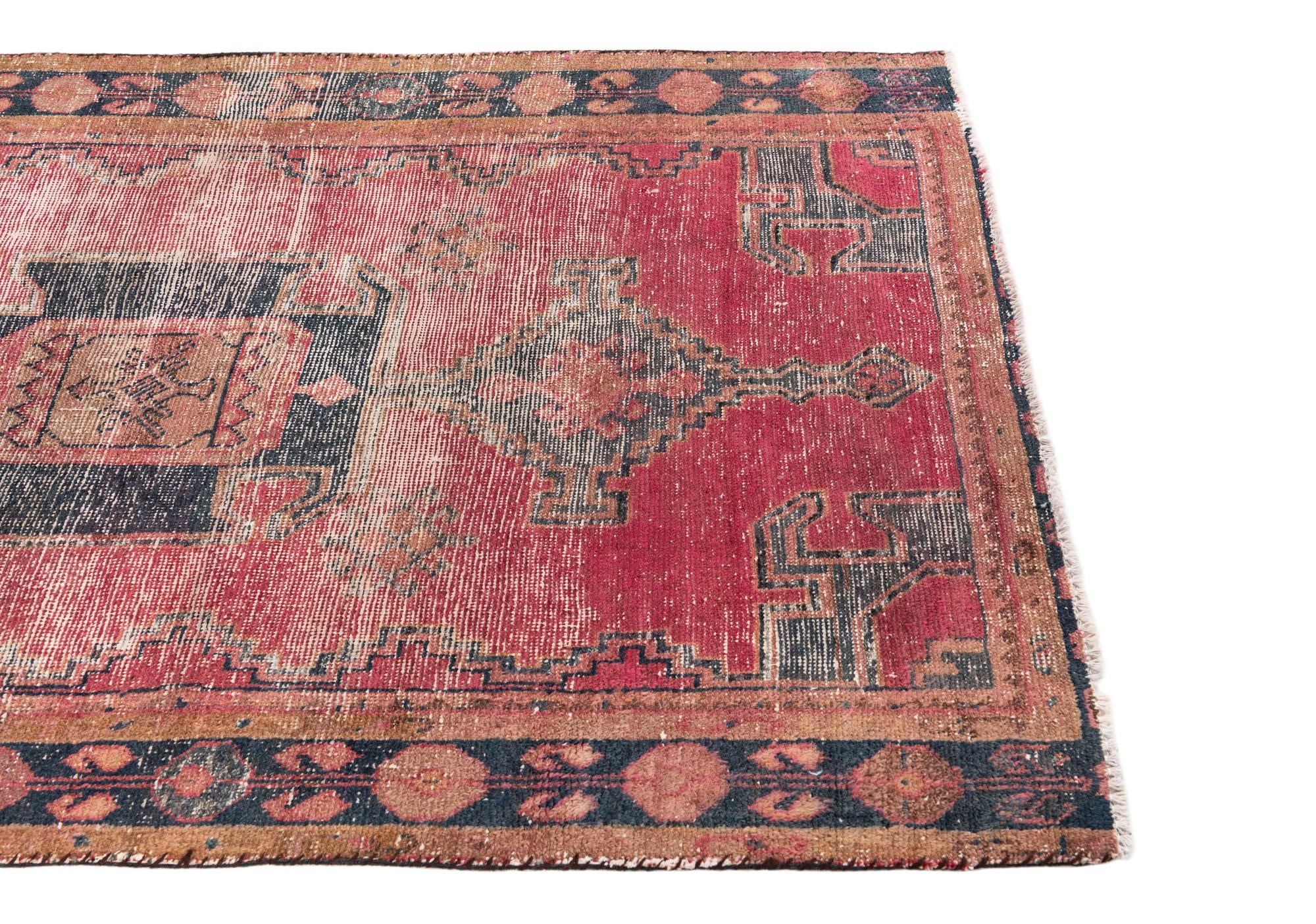 4' x 6' 10 Hand Knotted Ultra Vintage Persian Wool Rug