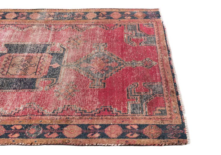 Detail image of 4' x 6' 10 Hand Knotted Ultra Vintage Persian Wool Rug