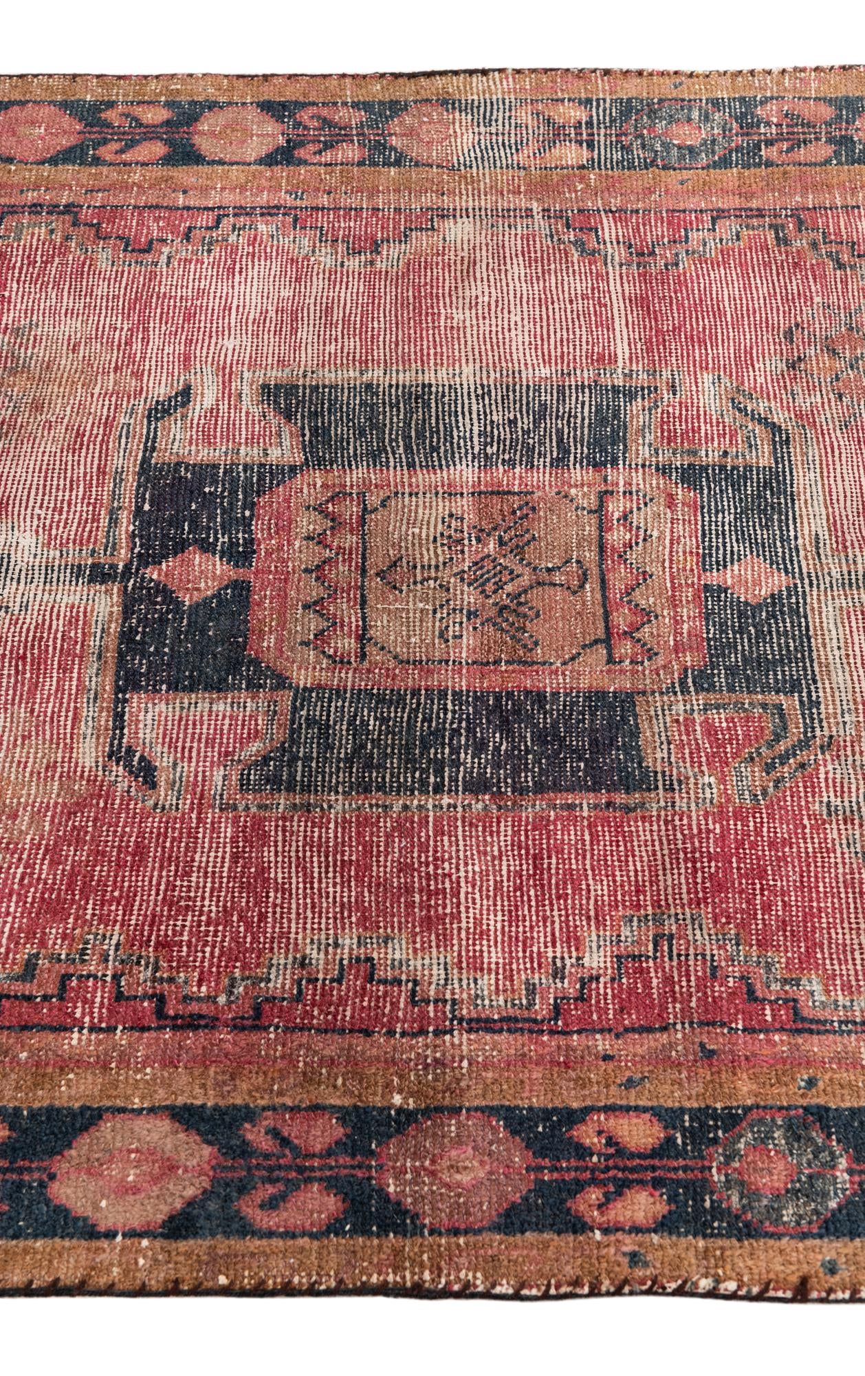 4' x 6' 10 Hand Knotted Ultra Vintage Persian Wool Rug