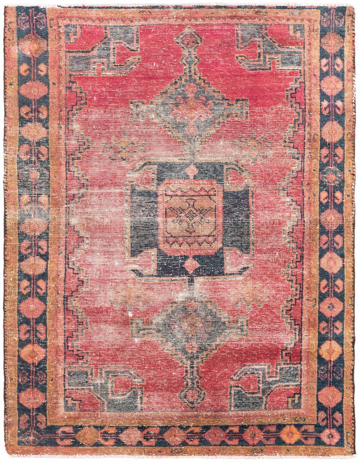  4' x 6' 10  Hand Knotted Ultra Vintage Persian W...