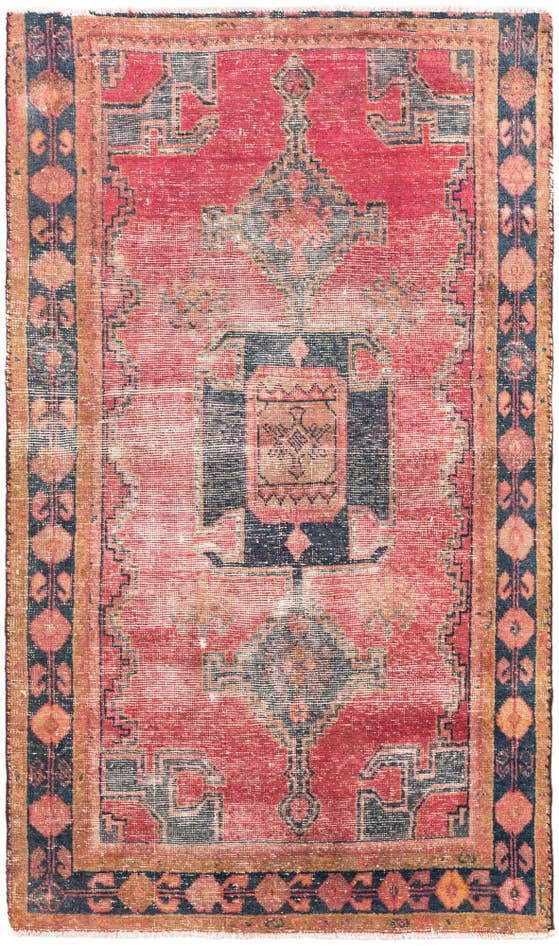 Detail image of 4' x 6' 10 Hand Knotted Ultra Vintage Persian Wool Rug