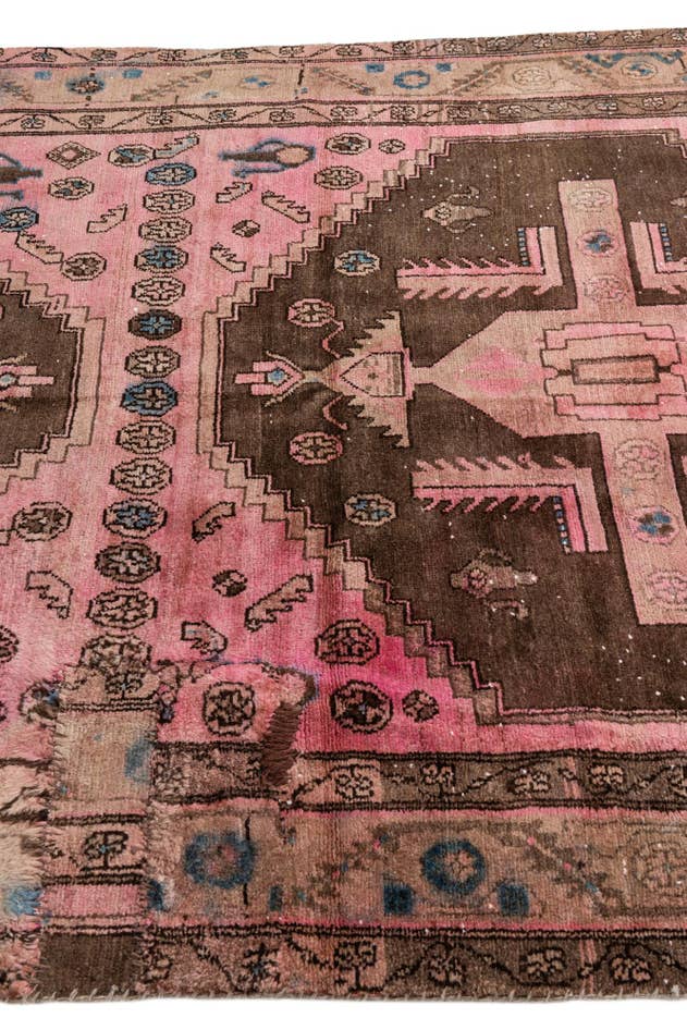 Detail image of 5' 2 x 7' 4 Hand Knotted Ultra Vintage Persian Wool Rug