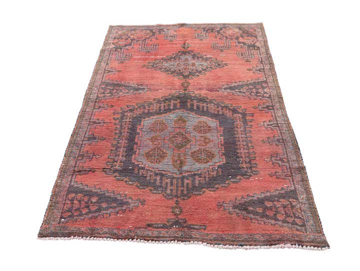 4' x 6' Hand Knotted Ultra Vintage Persian Wool Rug