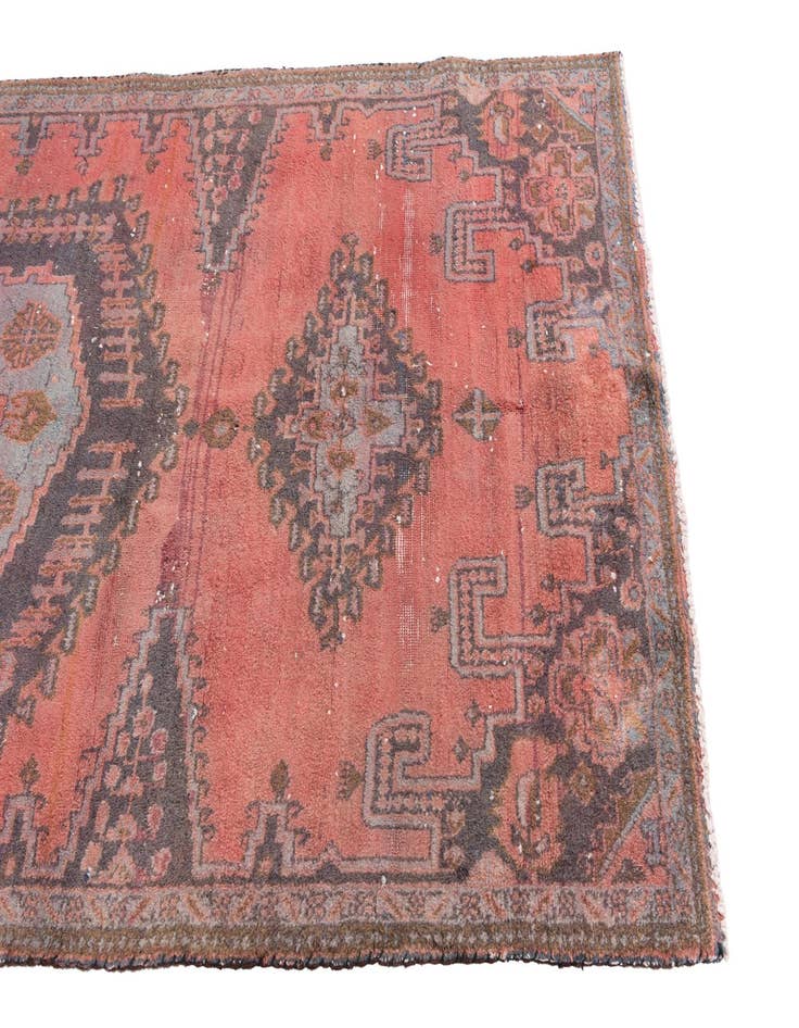 Detail image of 4' x 6'  Hand Knotted Ultra Vintage Persian Wool Rug