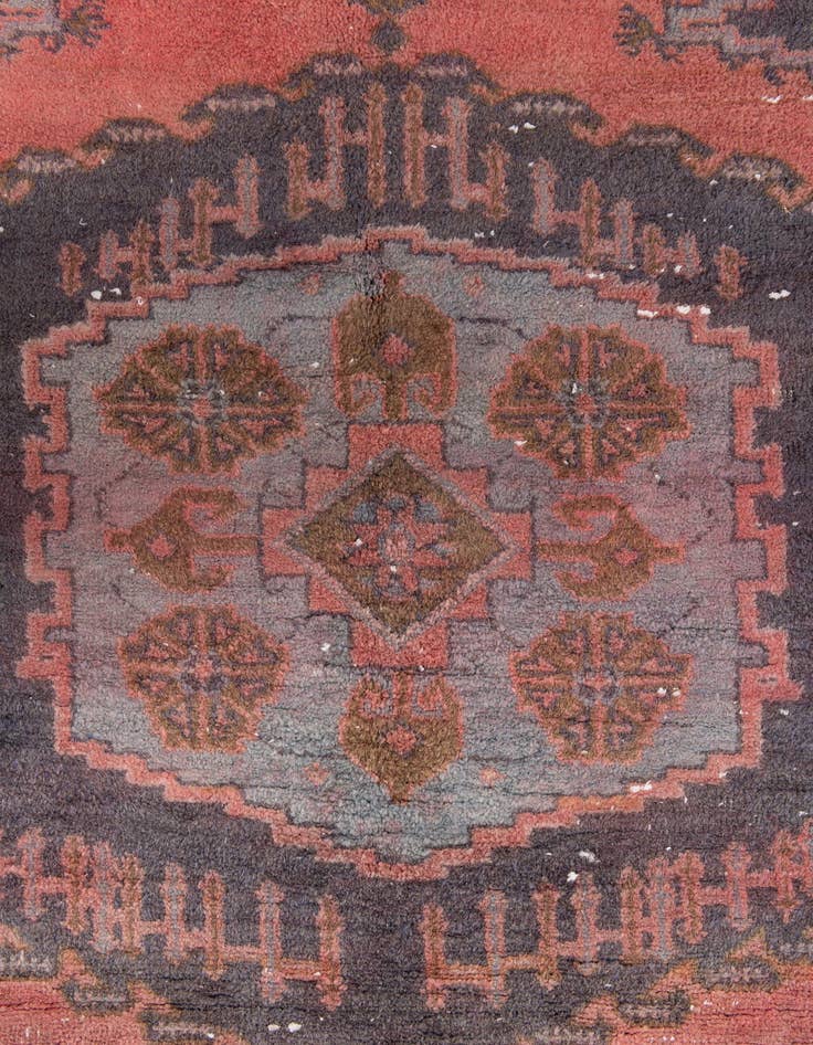 Detail image of 4' x 6'  Hand Knotted Ultra Vintage Persian Wool Rug