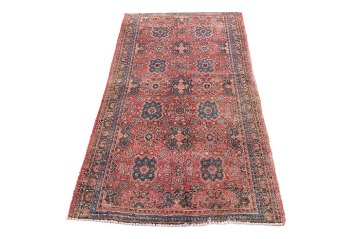 Detail image of 2' 10 x 5' 5 Hand Knotted Ultra Vintage Persian Wool Rug