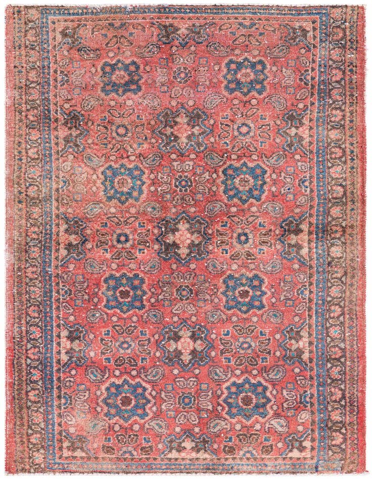 Detail image of 2' 10 x 5' 5 Hand Knotted Ultra Vintage Persian Wool Rug