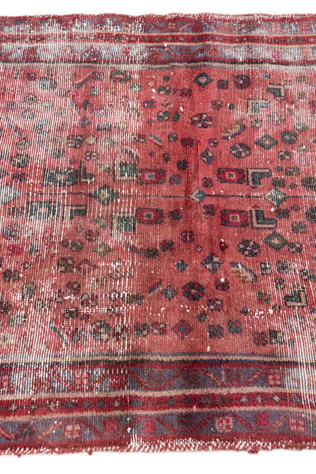 Detail image of 3' 3 x 6' 4 Hand Knotted Ultra Vintage Persian Wool Rug