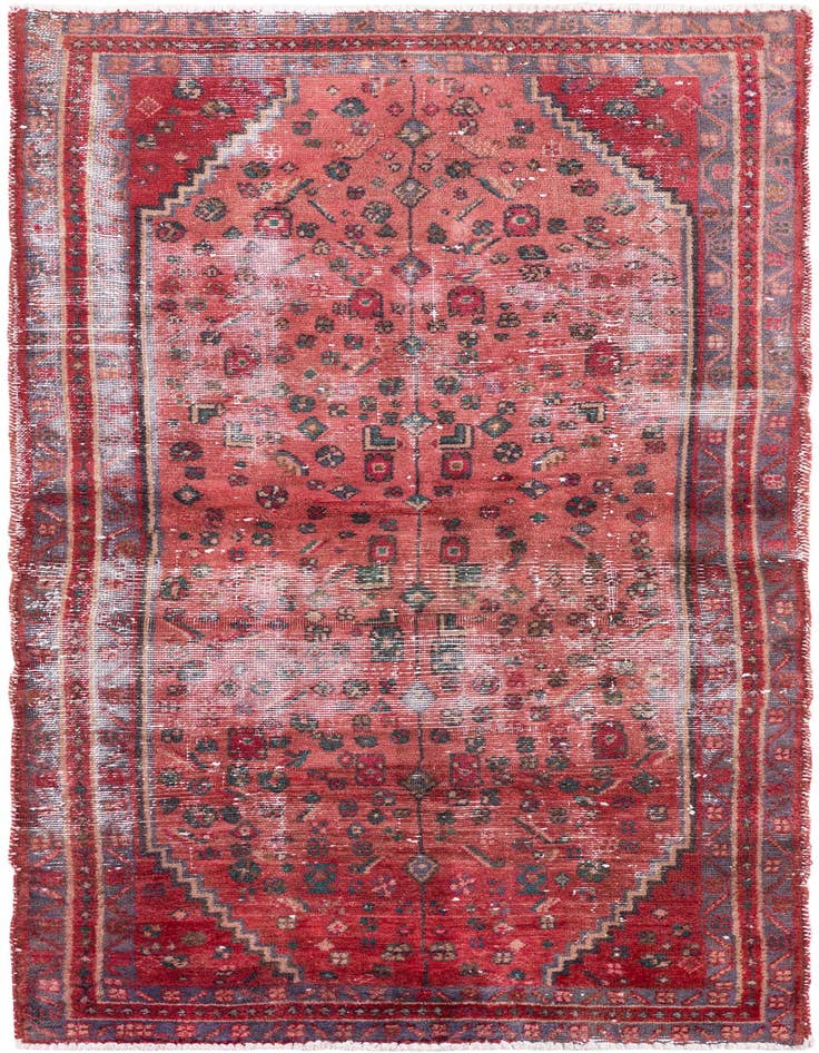 Detail image of 3' 3 x 6' 4 Hand Knotted Ultra Vintage Persian Wool Rug