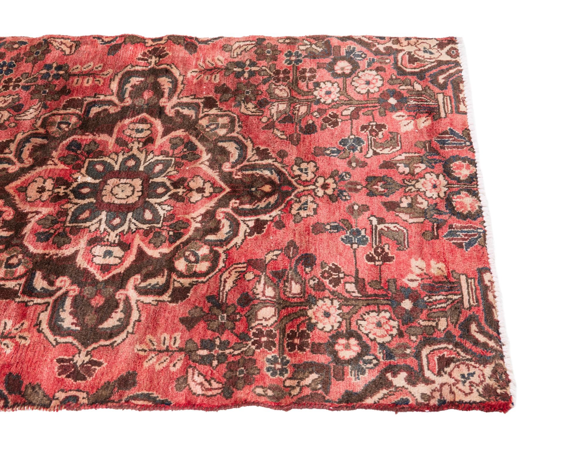 3' 4 x 4' 9 Hand Knotted Ultra Vintage Persian Wool Rug