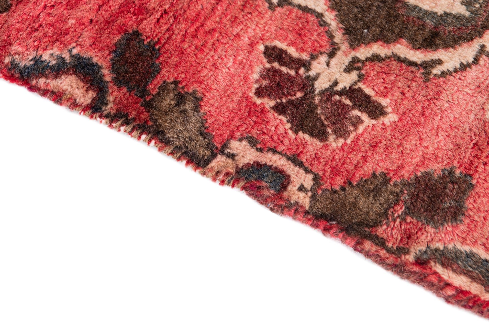 3' 4 x 4' 9 Hand Knotted Ultra Vintage Persian Wool Rug