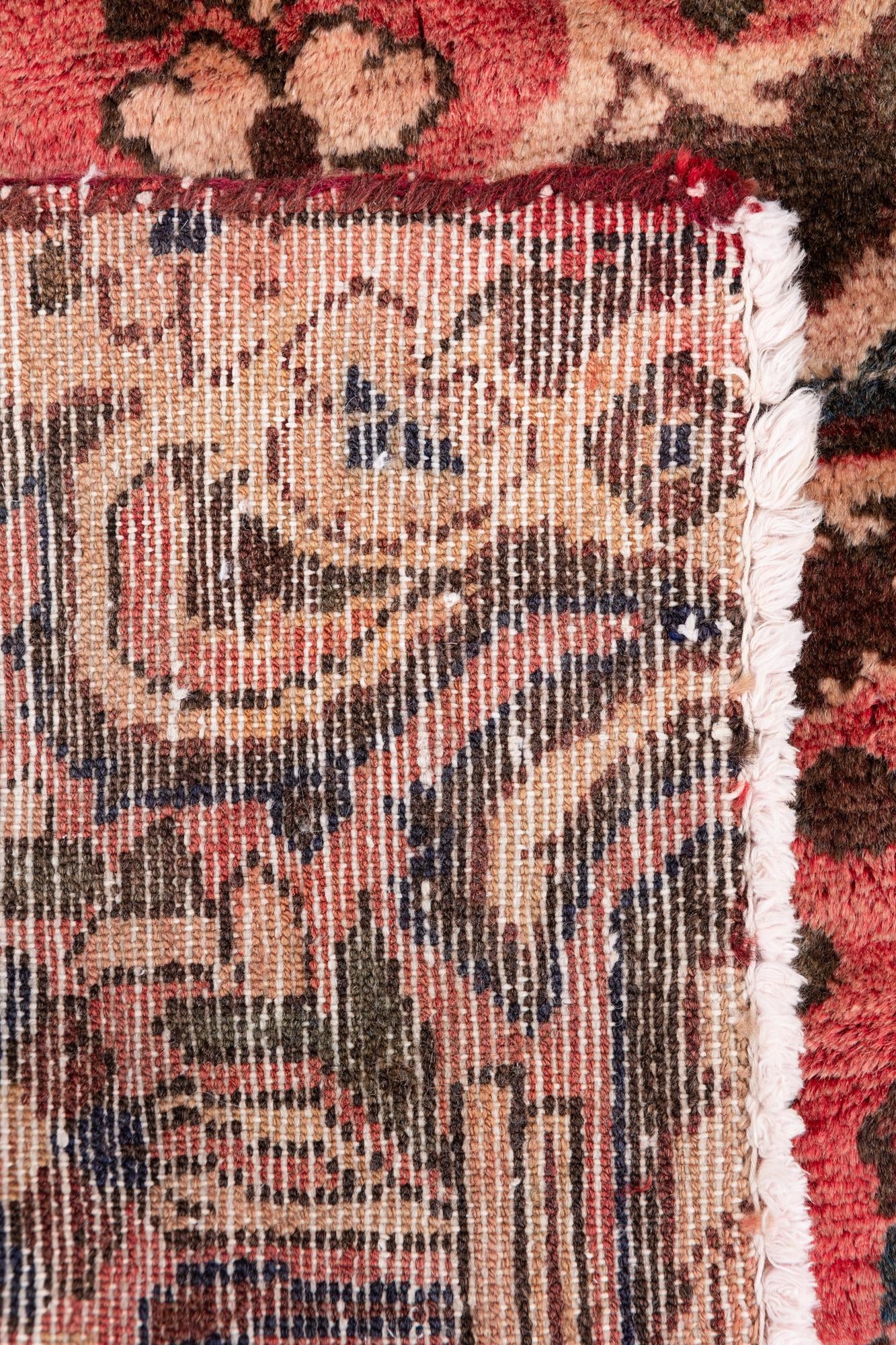 3' 4 x 4' 9 Hand Knotted Ultra Vintage Persian Wool Rug